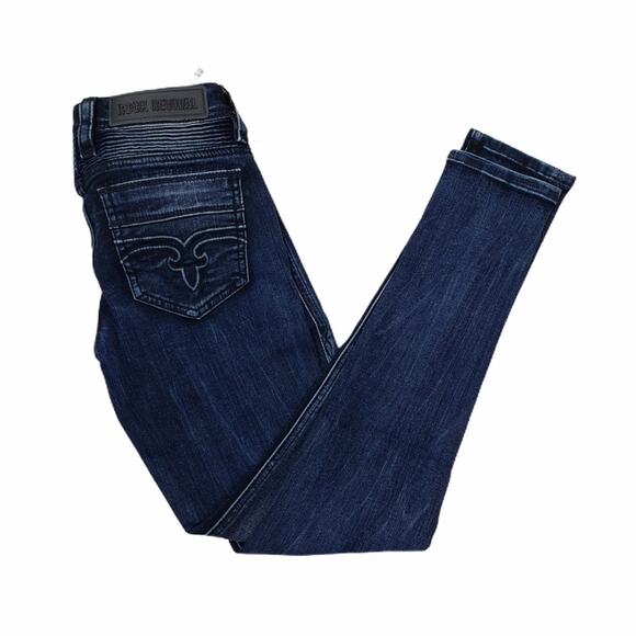 Rock Revival Moto Macyn Jeans Womens 25 NEW - Picture 4 of 9